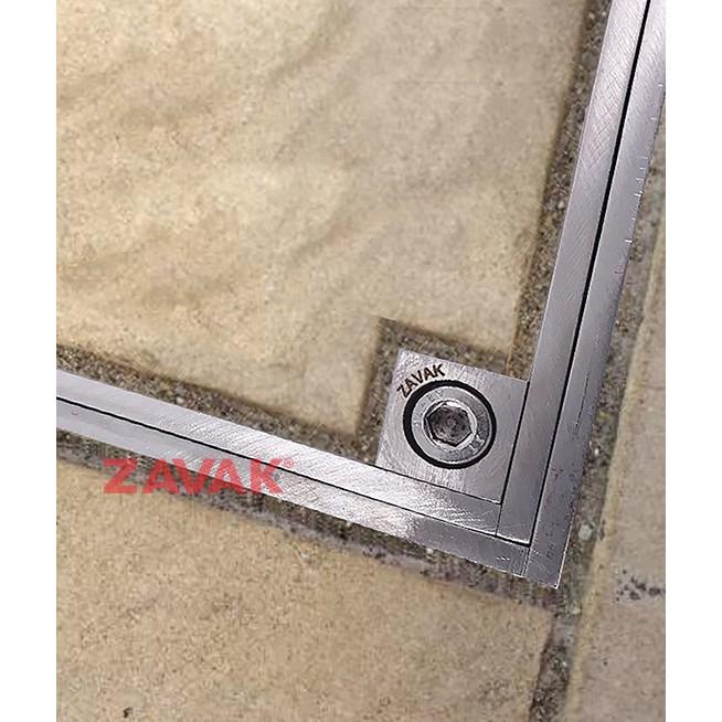 Nắp bể ngầm Zavak MHE-50 KT50x50cm, chống nước, ngăn mùi, lát gạch 1.2 cm, chịu tải xe 1.5 tấn, inox 304