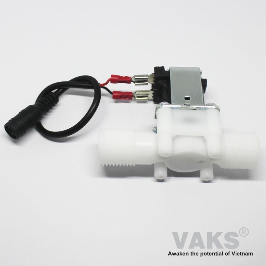 VAN ĐIỆN TỪ VAKS THƯỜNG MỞ (N/O) PHI 21 DÙNG ĐIỆN 12V + NGUỒN, Rất an toàn khi sử dụng trong môi trường nước.