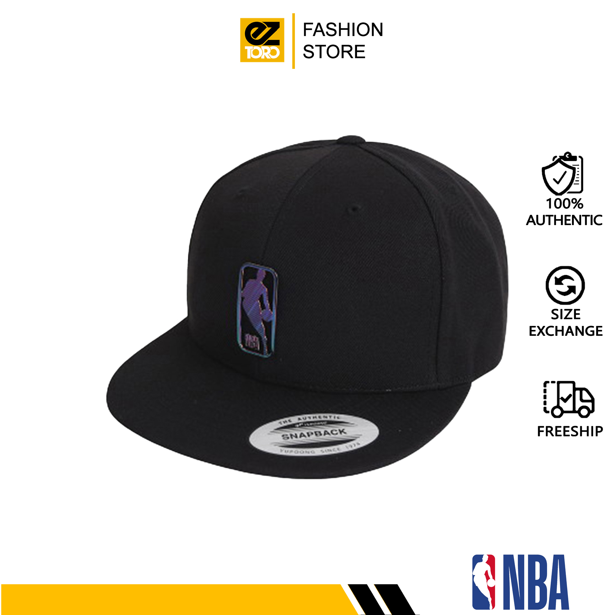 Mũ NBA Holographic Logoman Patch HYFLAT CAP - Nón lưỡi trai thời trang cho nam, nữ, unisex