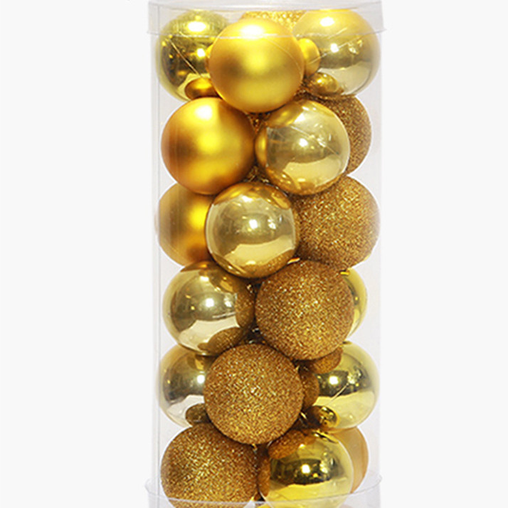 Hộp 24 quả châu (quả cầu) trang trí Noel - đường kính 6cm