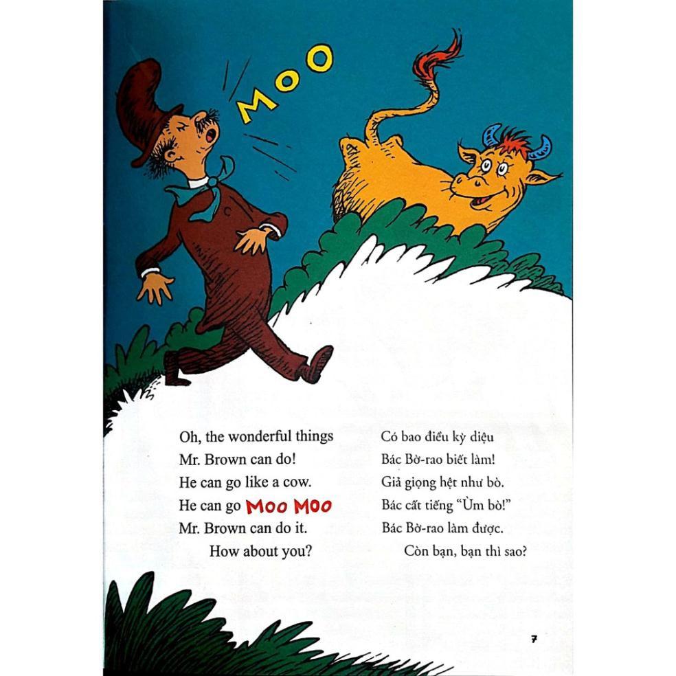 Sách Dr.Seuss-Mr.Brown can moo!Can you?-Bác Bờ-rao giả rống giống như bò! Còn bạn?- Alphabooks - BẢN QUYỀN