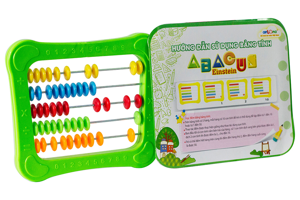 Bảng tính Abacus hệ số 10 ANTONA - Giao màu ngẫu nhiên