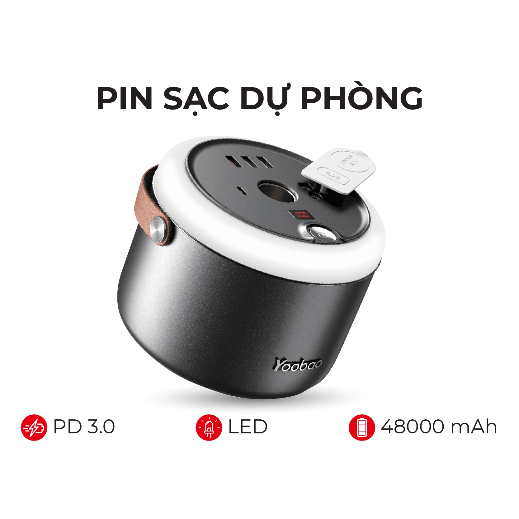 Pin sạc dự phòng 48000mAh Yoobao 150C hỗ trợ sạc nhanh PD3.0 - Hàng chính hãng