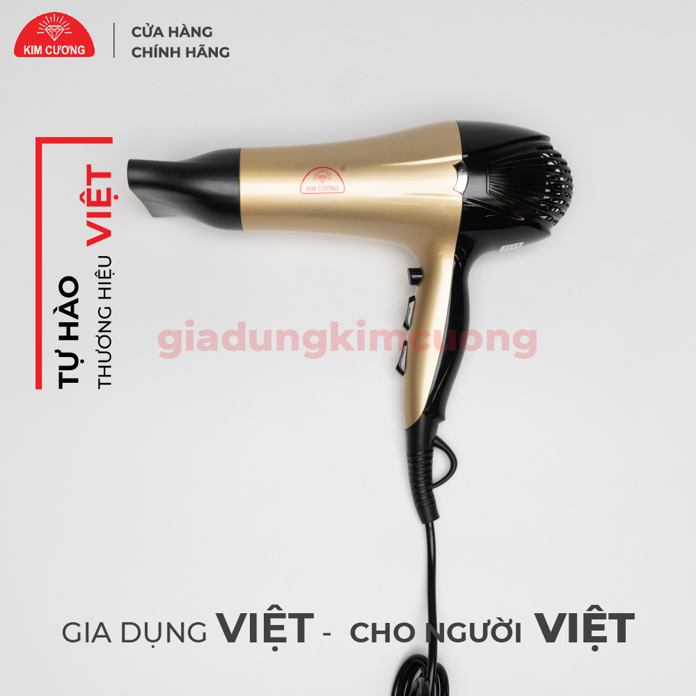 Máy Sấy Tóc 2 Chiều Nóng Lạnh - Máy Sấy Tóc Kim Cương 1640 - Hàng Chính Hãng
