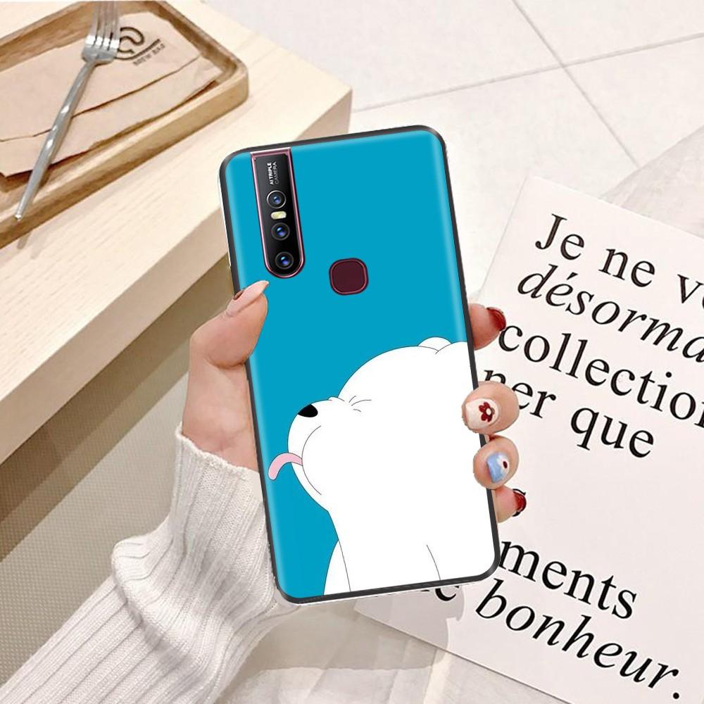 Ốp lưng dành cho ViVo Y66 Viền dẻo TPU hình Gấu Trắng Vui Vẻ