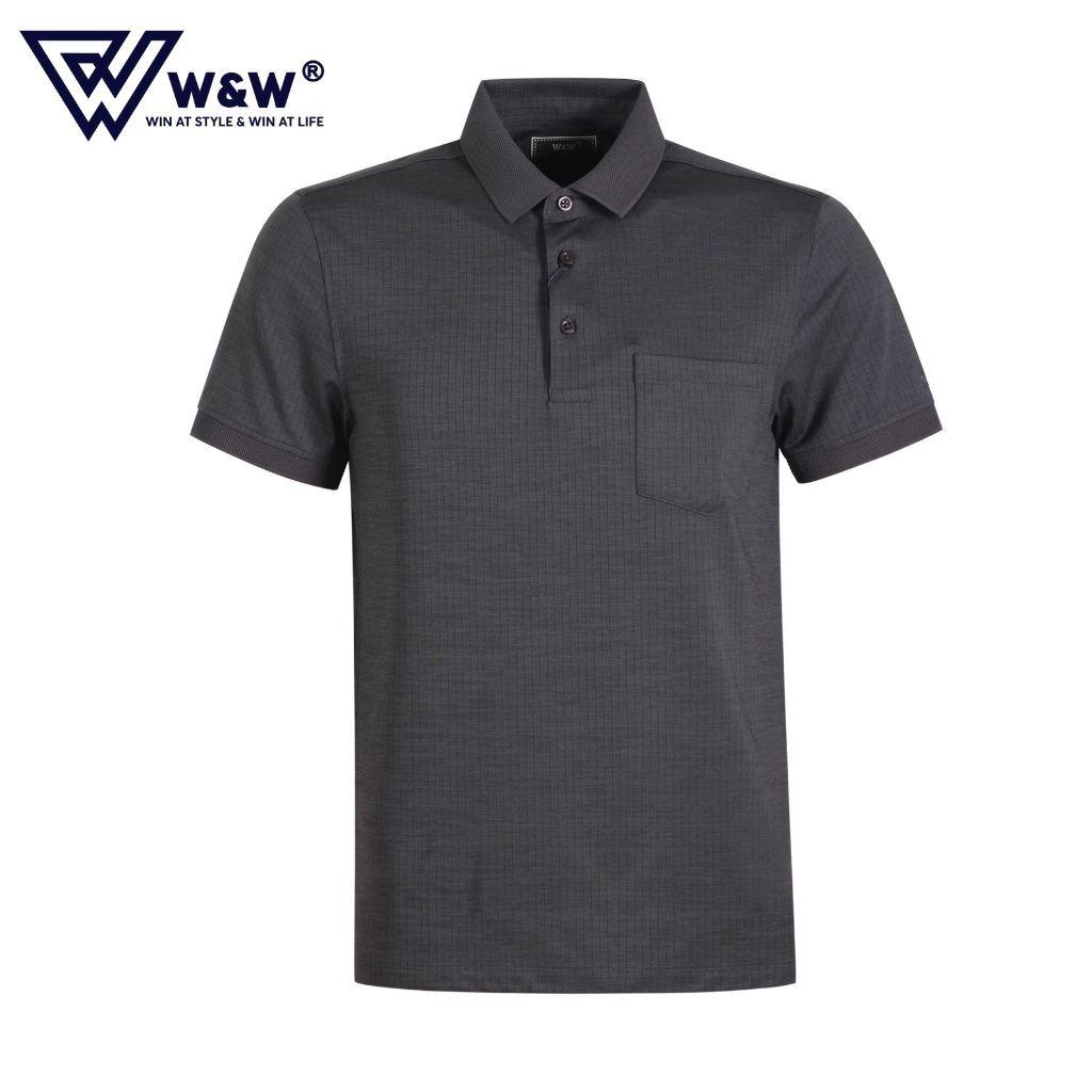 Áo Thun Polo Nam W&amp;W Dáng Regular Fit- Cổ Bẻ Đức Ngắn Có Túi Ngực Chất Liệu Thoáng Mát, Thấm Hút Tốt WPO70R