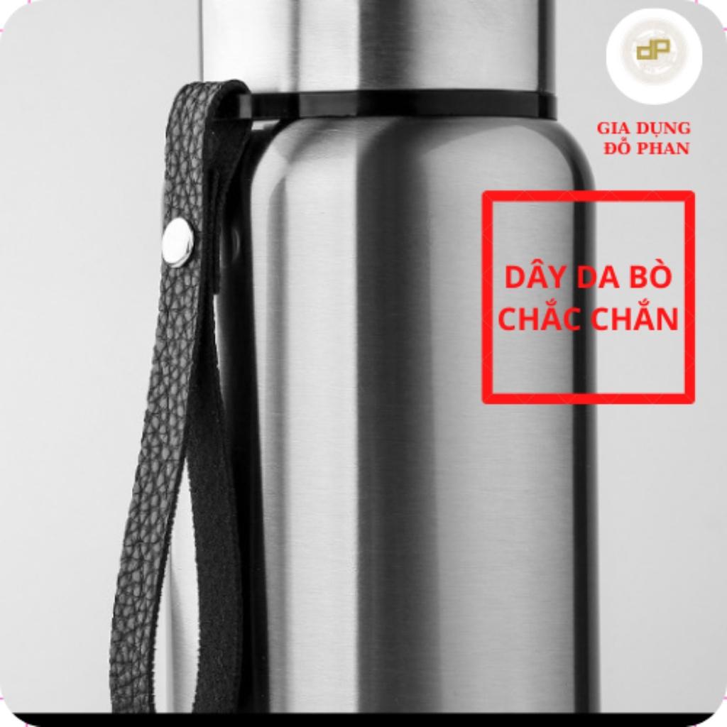 Bình giữ nhiệt inox 304 cao cấp KD 3 lớp giữ nóng và lạnh 24h, có lưới lọc trà, nắp uống nước