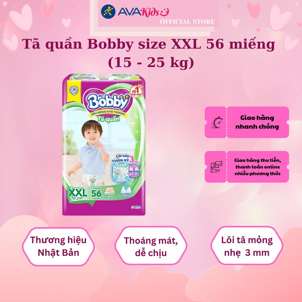 Tã quần Bobby size XXL 56 miếng (15 - 25 kg)
