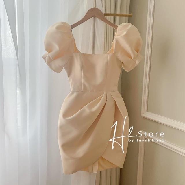 ĐẦM CỔ VUÔNG TAY PHỒNG