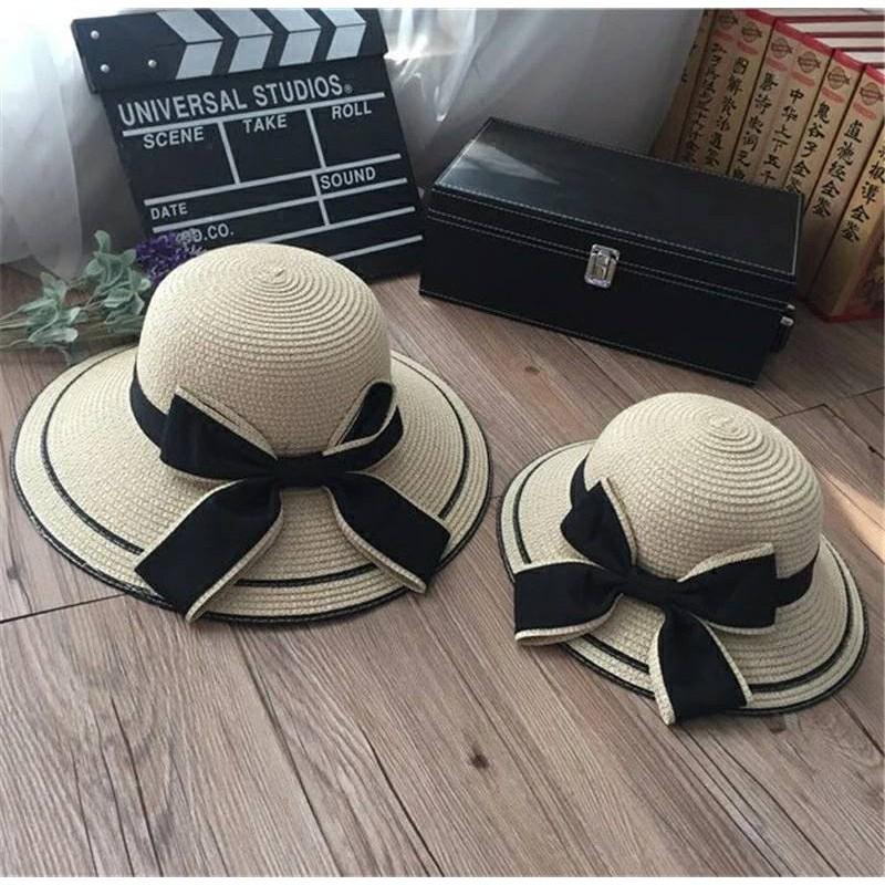 Mũ cói nơ đẹp bé