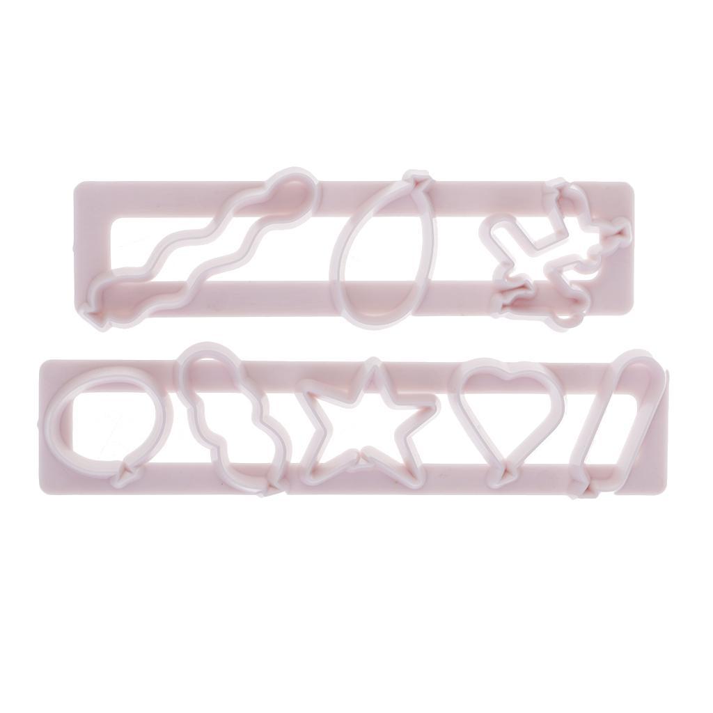 2 Pieces Hollow Plastic Mold Fondant Moulds for Cake Decorating DIY Craft