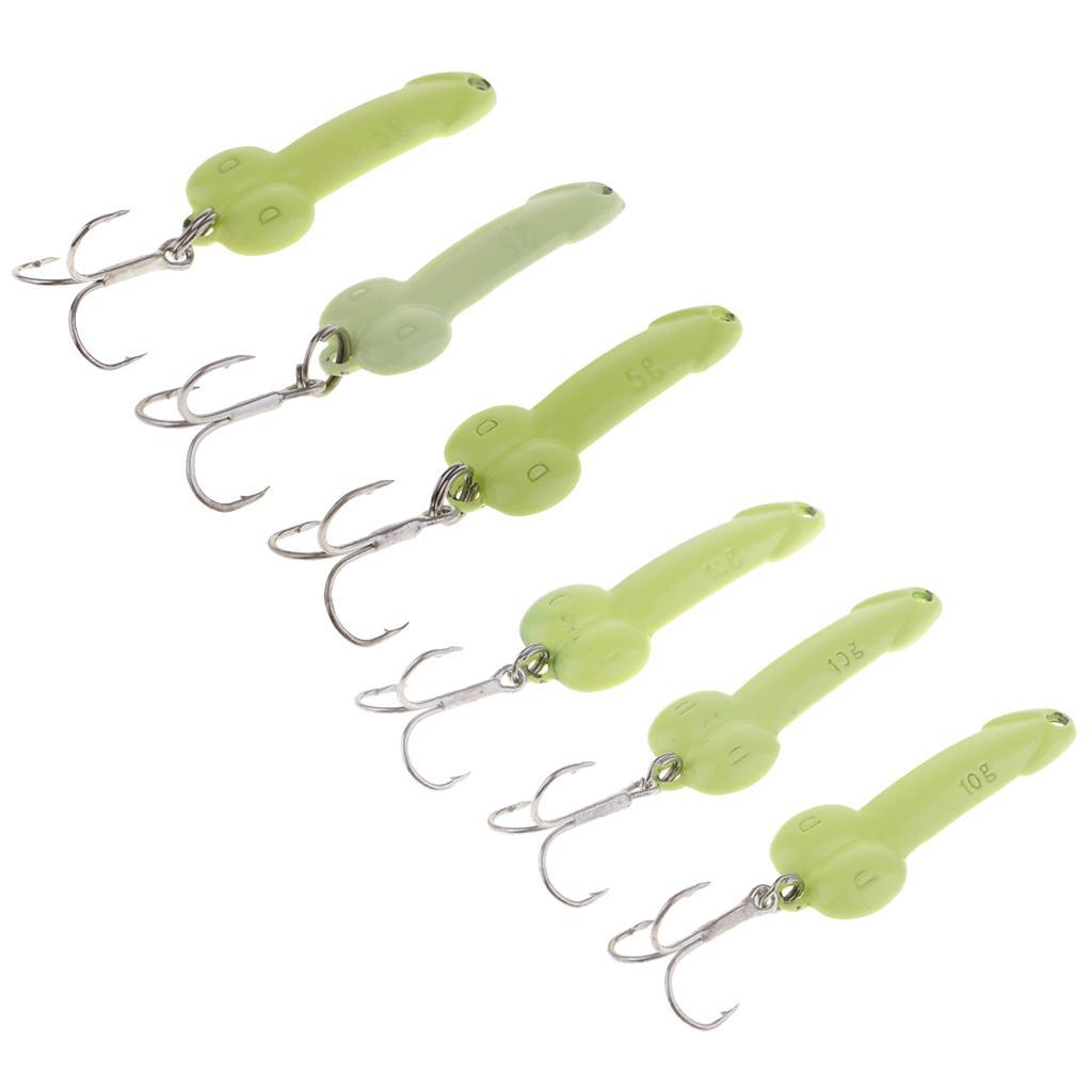6Pcs Life-like Artificial Simulation Metal Sequins Metal Sequins Fishing Hooks