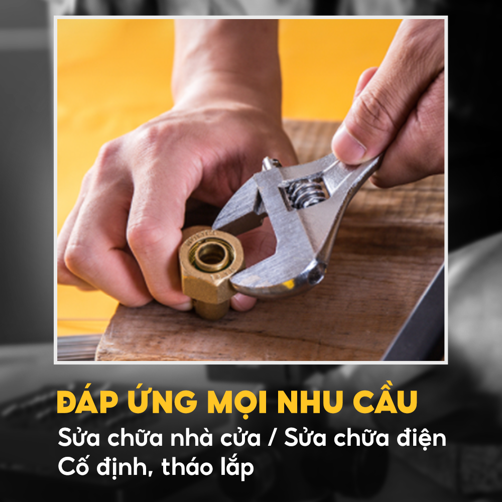 Cờ lê Thép Carbon chất lượng cao 6 inch Deli DL006A