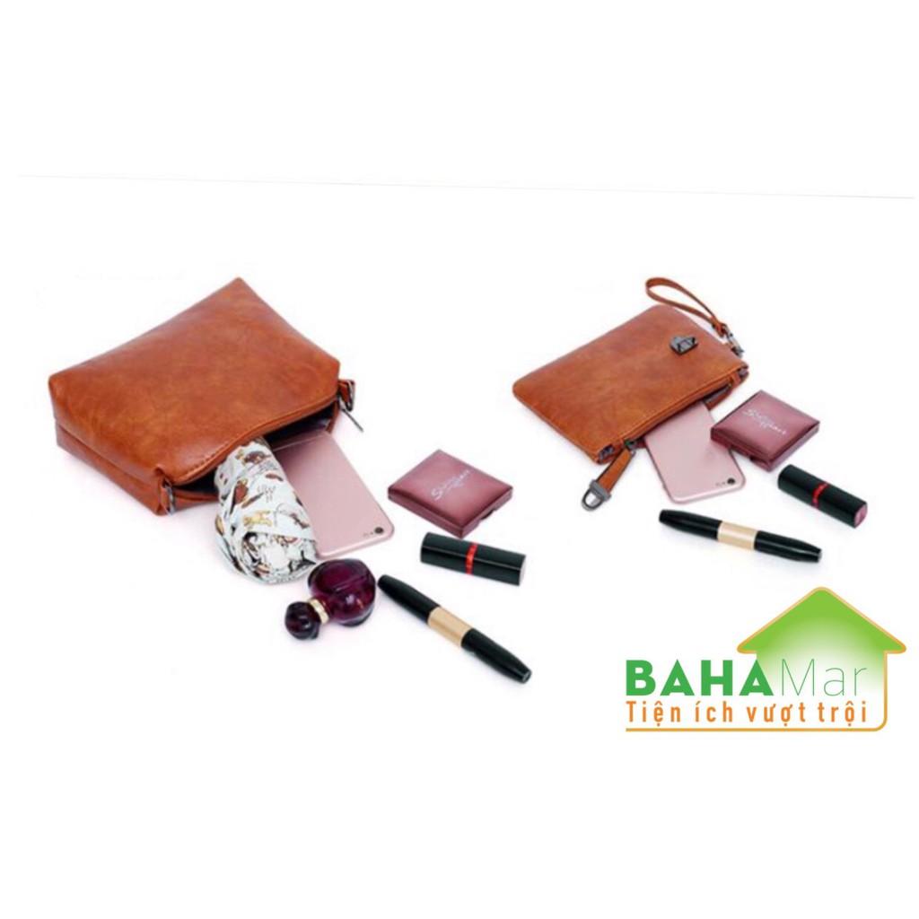 BỘ 4 TÚI DA THỜI TRANG Túi xách nữ công sở đẹp cao cấp set 4 món da sang trọng, thời trang