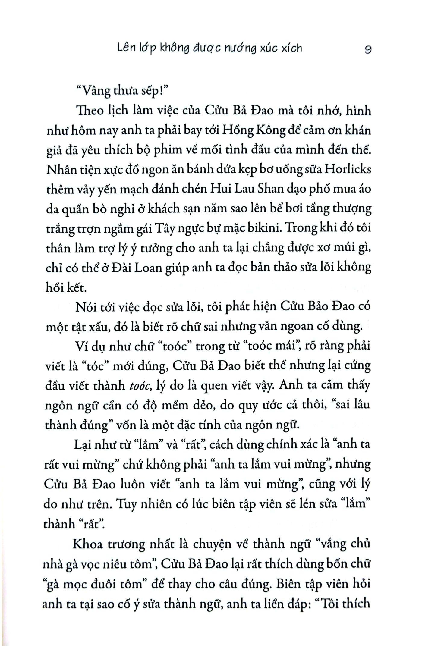 Sách Lên Lớp Không Được Nướng Xúc Xích