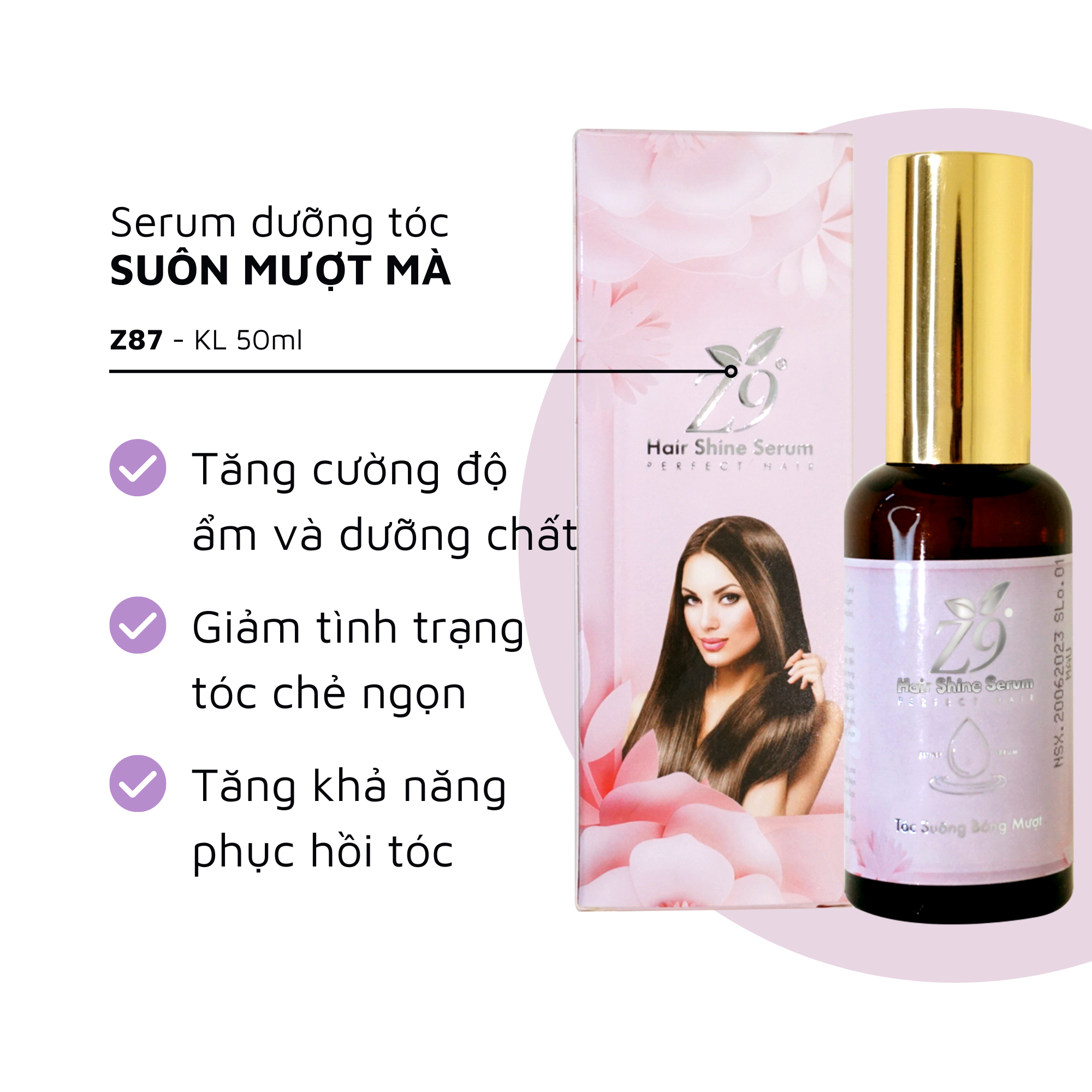 Serum Bóng Mượt Tóc Z9 Giúp Tóc Chắc Khỏe 50ml Z87
