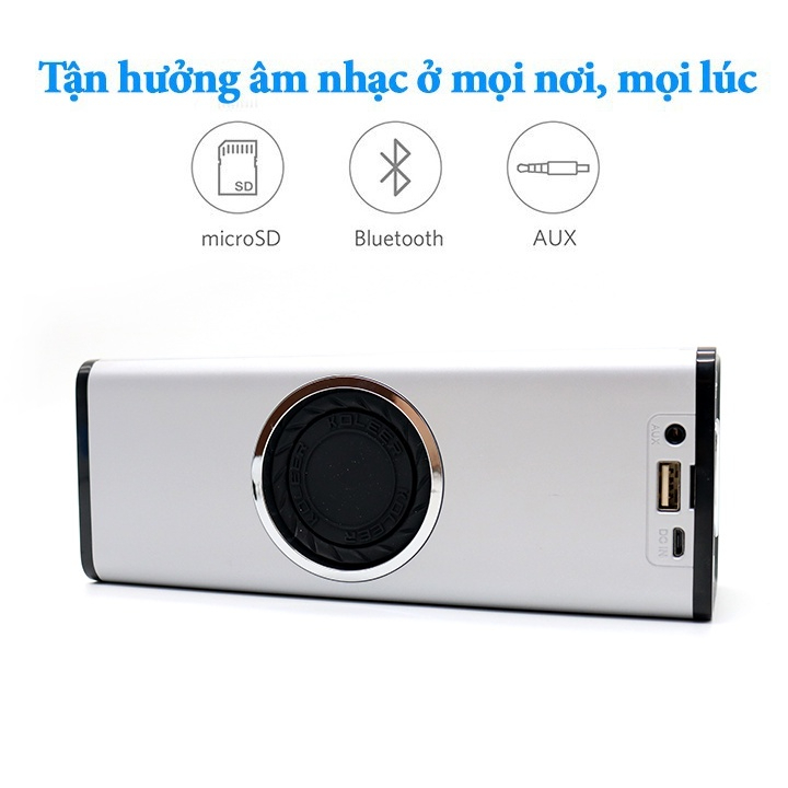 Loa bluetooth KOLEER bass căng đét - Đẳng cấp vượt trội - Âm thanh hay, trầm, ấm, kiểu dáng đẹp - Hàng chính hãng