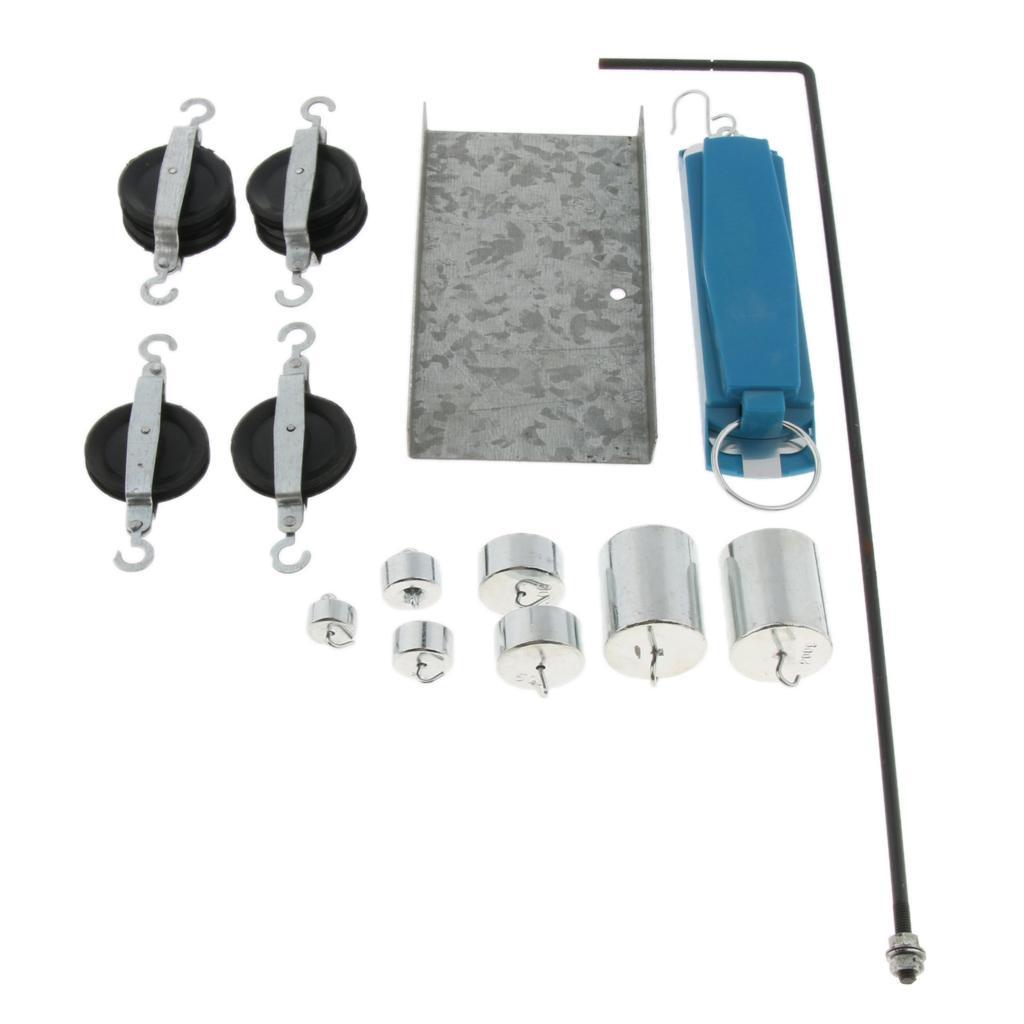 Simple Machine Pulley Unit Block & Tackle Kit Physics Teaching Training Aid, Pull the dynamometer to simulate certain forces as your strength