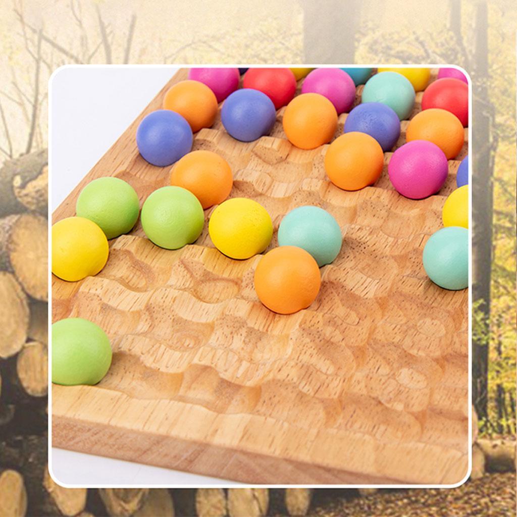 Colorful Wooden Beads Game  for Toddler Multiplayer PK Math Learning