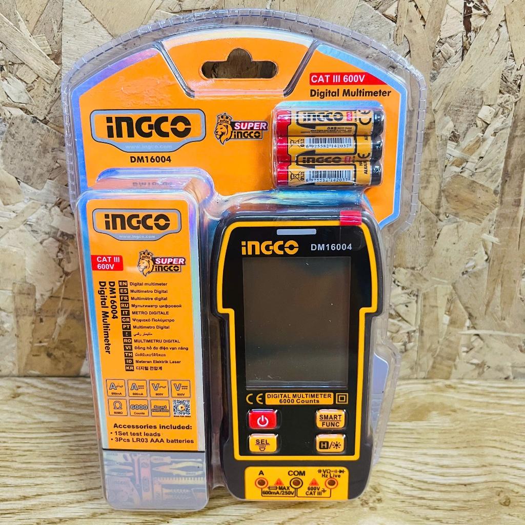 ĐỒNG HỒ VẠN NĂNG KỸ THUẬT SỐ 600V- 6000 SỐ ĐẾM THÔNG MINH 6V INGCO DM16004 - HÀNG CHÍNH HÃNG
