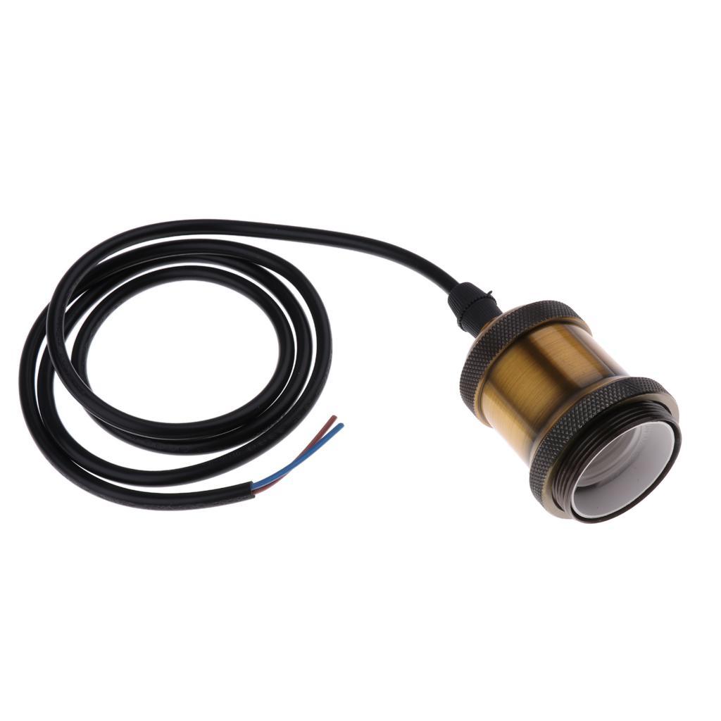 E27 Metal Lamp Socket Vintage Hanging Pendant Light Pendant Light Fixture #1