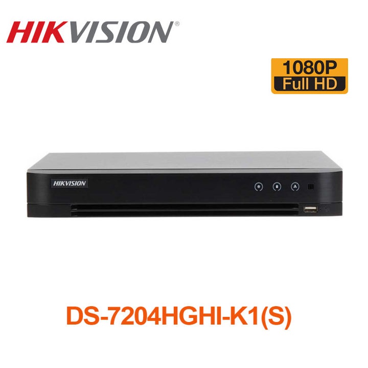 Đầu ghi hình camera Analog HD-TVI 4 Kênh Hikvision DS-7204HGHI-K1 1080P LITE H.265 Pro - Hàng chính hãng
