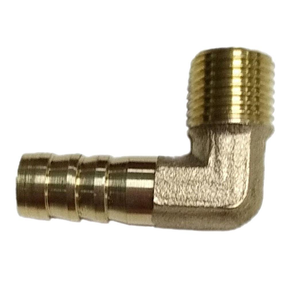 10x 1/2 BSP Fitting Elbow Brass 90 Degree Male Thread Connector Hose 10mm