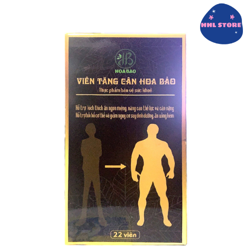 Viên Uống Tăng Cân Hoa Bảo - Bồi Bổ Cơ Thể - Cân Nặng Tăng Tự Nhiên (Hộp 22 Viên)