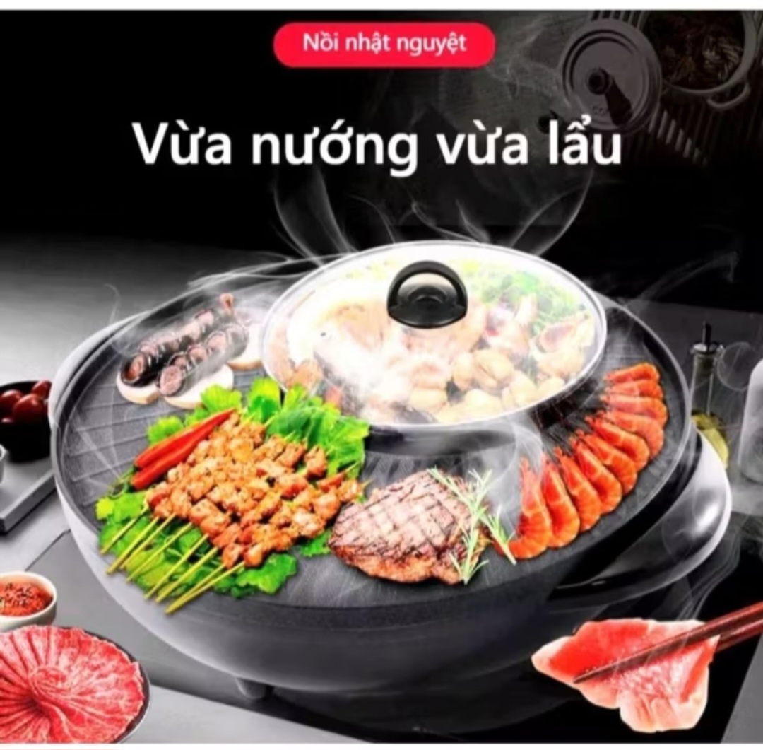 BẾP NƯỚNG KIÊM NỒI NẤU LẨU ĐA CHỨC NĂNG THUẬN TIỆN CHO MỌI NHÀ