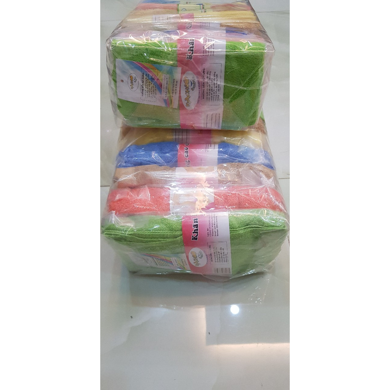 Combo 5 khăn mặt cotton KACHOOBABY 30 x 50cm - Giao màu ngẫu nhiên