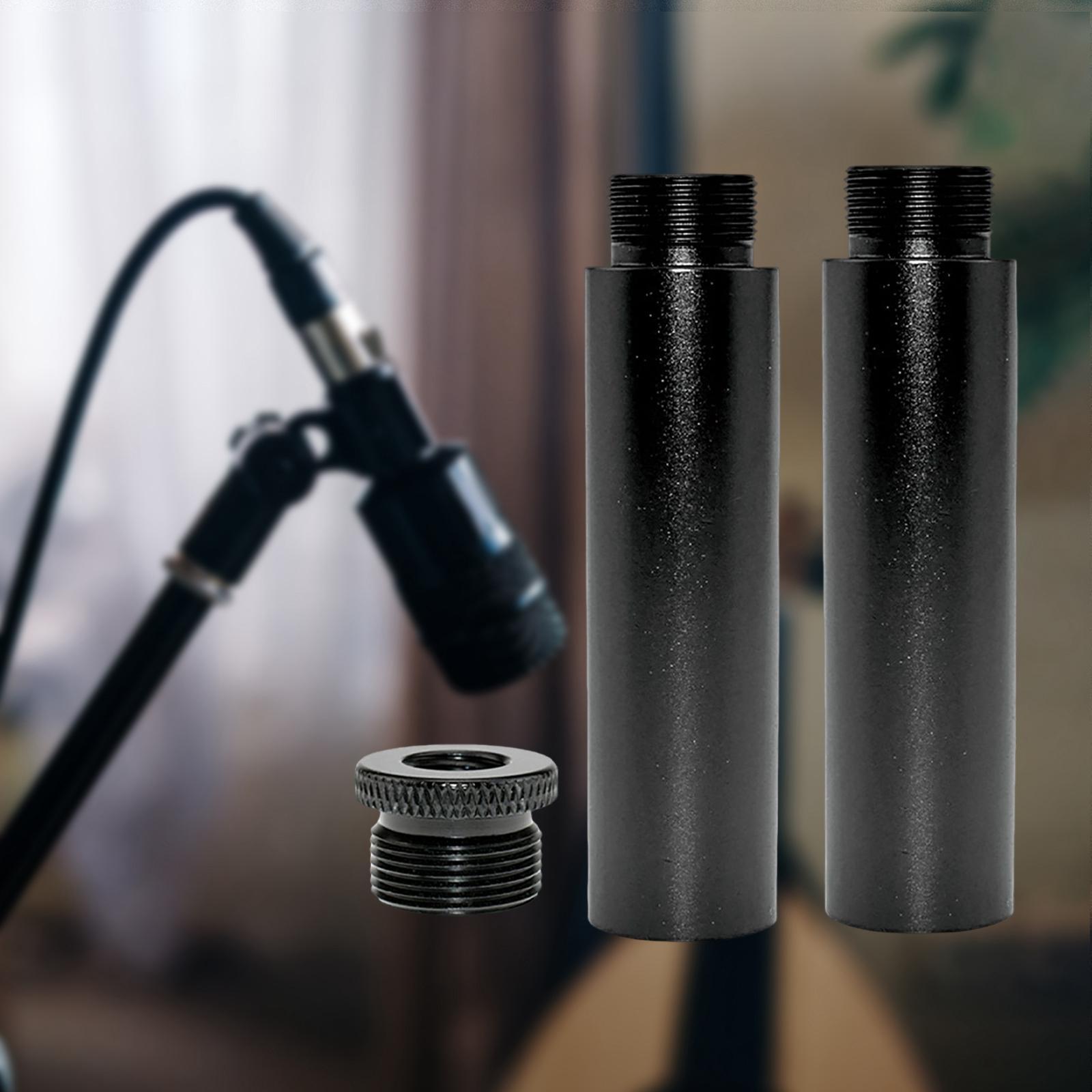 2Pcs Aluminum Alloy Mic Stand Extension Tube for Desk Stands & Arm Stand