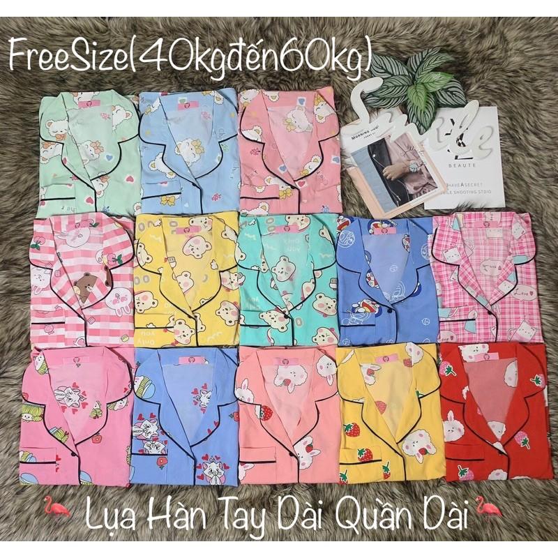 (FreeSize 40kg đến 60kg) Đồ Bộ Pijama Lụa Hàn TDQD