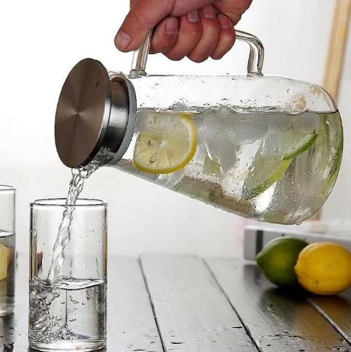 Bình nước thủy tinh chịu nhiệt 1400ml & 1800ml