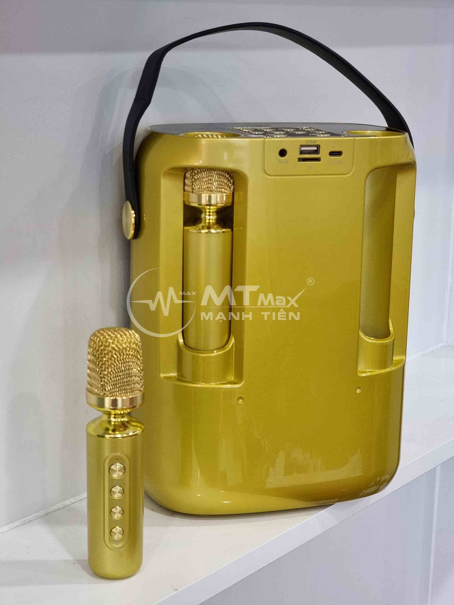 Loa bluetooth có quai xách YS-217 Tặng kèm 2 mic loa còn có hiệu ứng đổi giọng, điều chỉnh echo, reverb