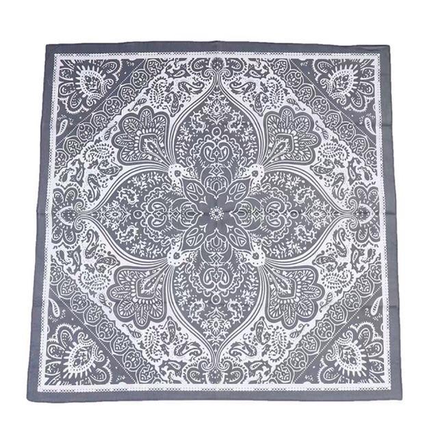 Khăn turban vuông hoạ tiết size 58x58cm Khăn bandana hoa văn bông hoa