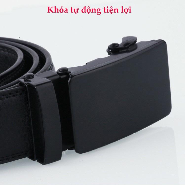 Thắt lưng nam mặt hợp kim chống gỉ, dây da khâu viền siêu chắc - TL49