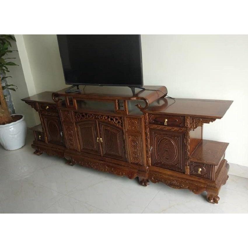 kệ tivi gỗ mun đuôi công