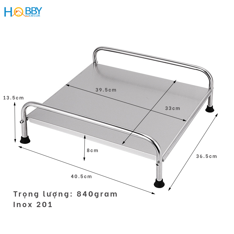 Hình ảnh Kệ để bếp từ bếp gas mini 1 tầng Hobby Home Decor KBN1 đặt trên bếp tiện dụng khó rỉ sét