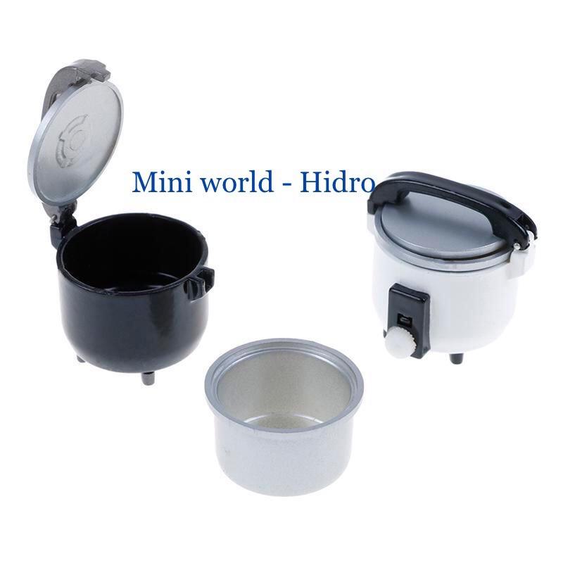 Nồi cơm điện dùng cho búp bê. Miniature. Đồ dùng nhà bếp tí hon cho búp bê