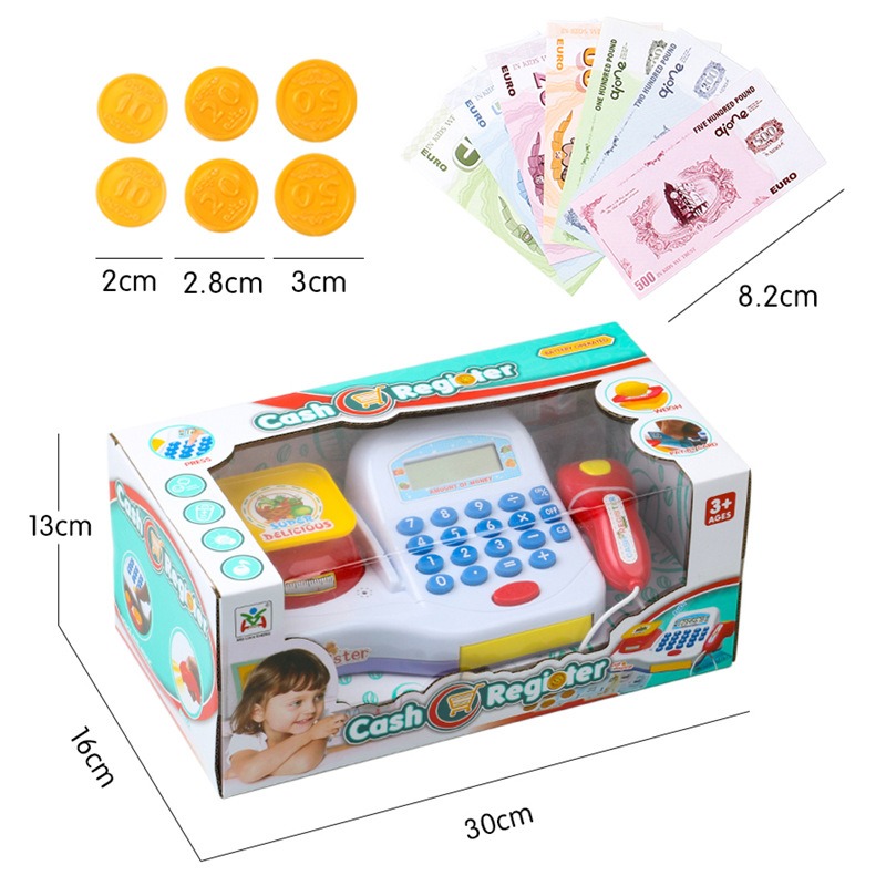 Máy tính tiền đồ chơi có đèn nhạc giúp bé thông minh hơn