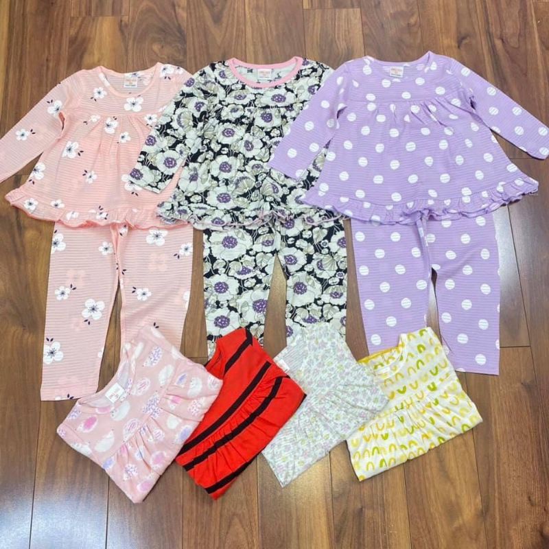 Bộ dài tay cotton giấy mỏng mát cho bé 1-6 tuổi (giao mẫu ngẫu nhiên)