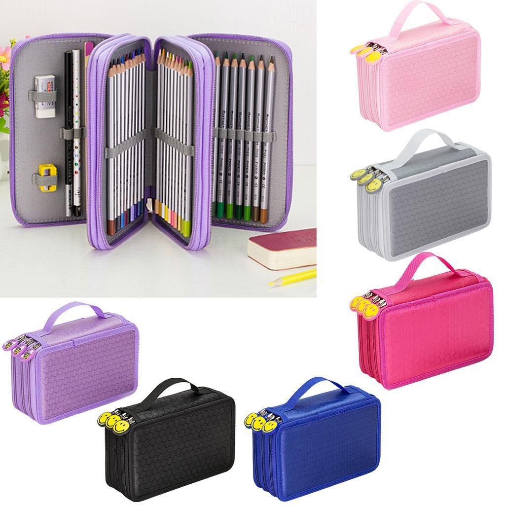 2pcs 3 Layers Insert Organizer Organizer Purse Bag in Bag Cosmetic Storage Makeup Bag Container Organizer Blue & Black