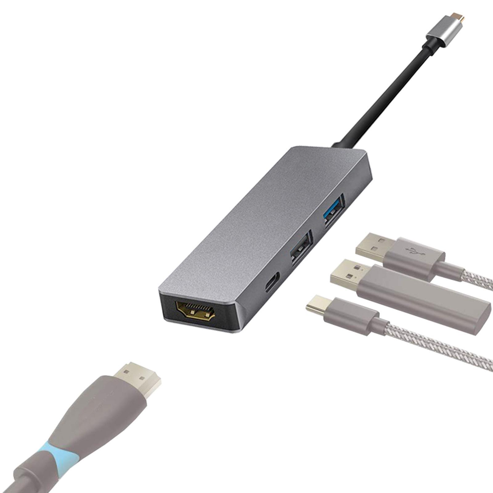 USB Hub USB Port Expander Adapter Portable USB 3.0 2.0 with 4K