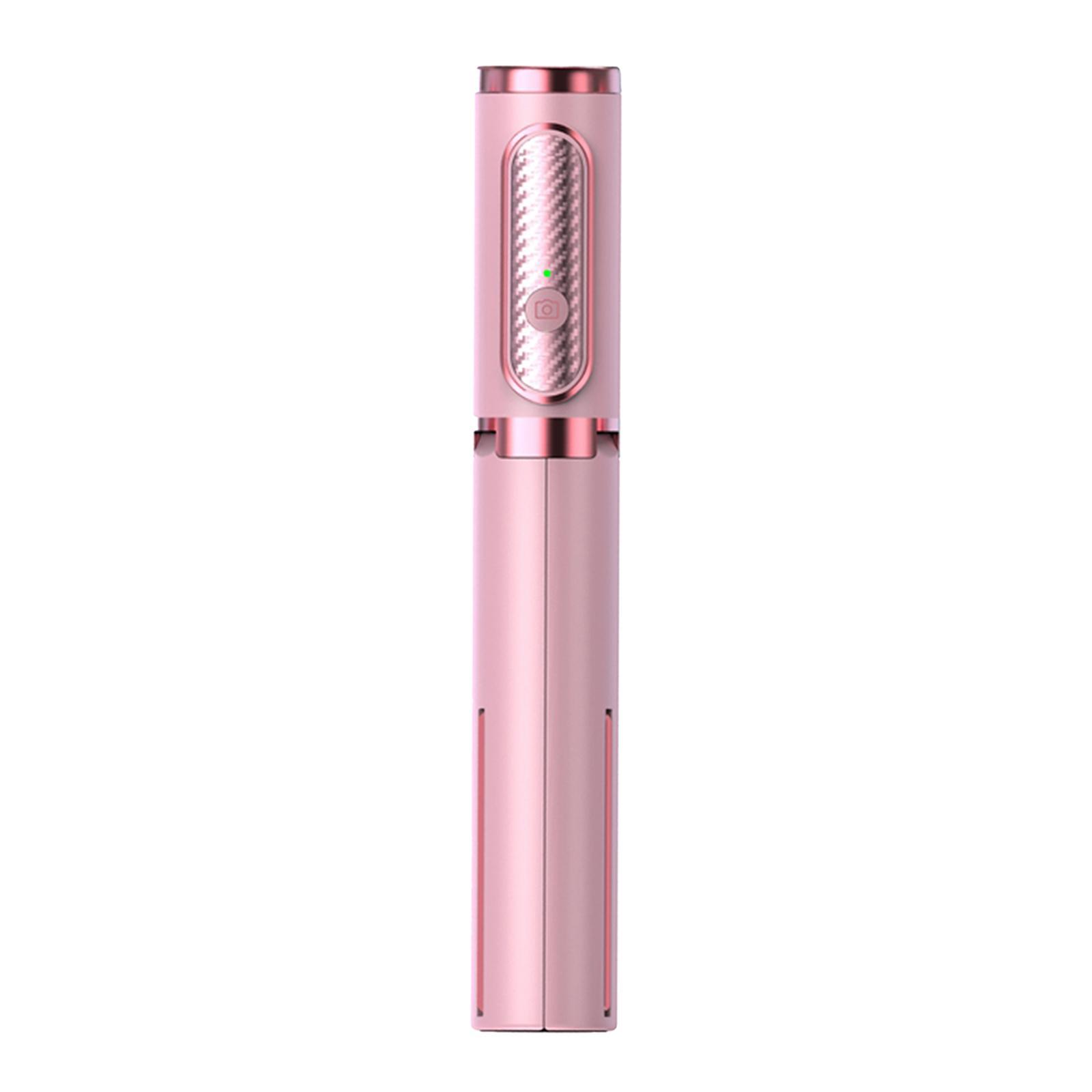 Wireless Bluetooth Remote Selfie Stick Tripod Monopod Phone Holder Pink