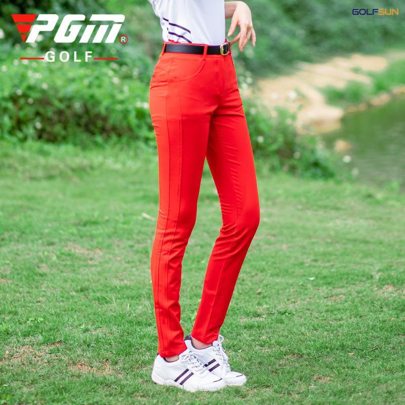Quần dài nữ đánh Golf chính hãng PGM - KUZ069 - Chất liệu 86% sợi Po + 14% spandex cao cấp, bền đẹp