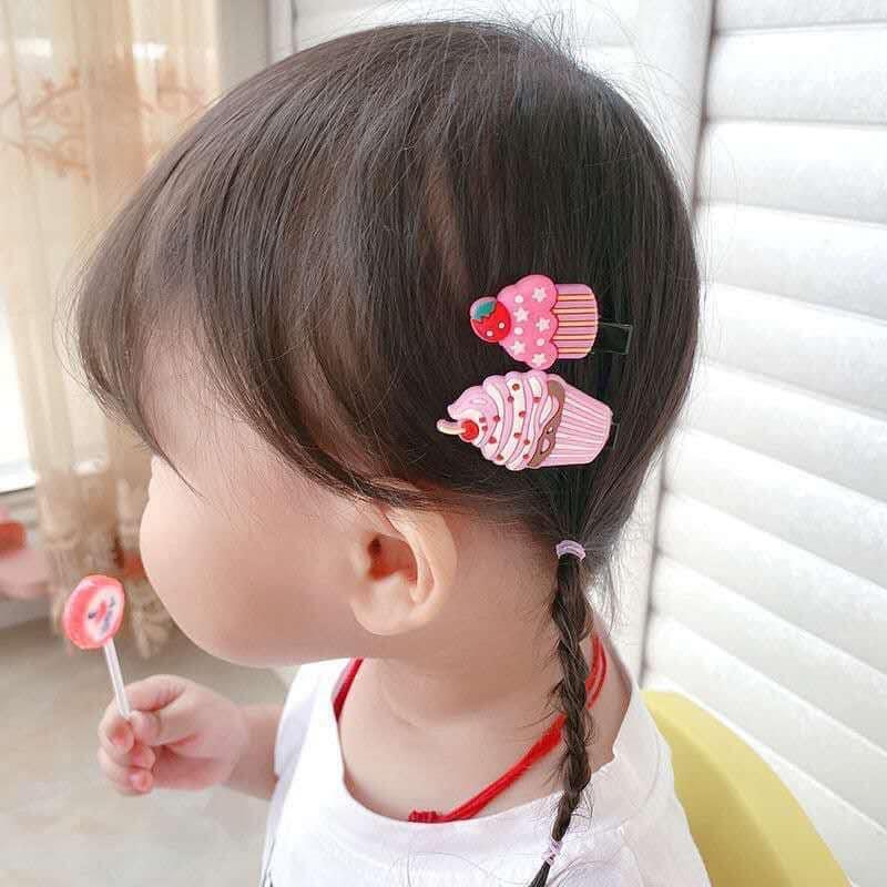 Set 10 kẹp tóc hoạt hình đáng yêu cho bé cực chất