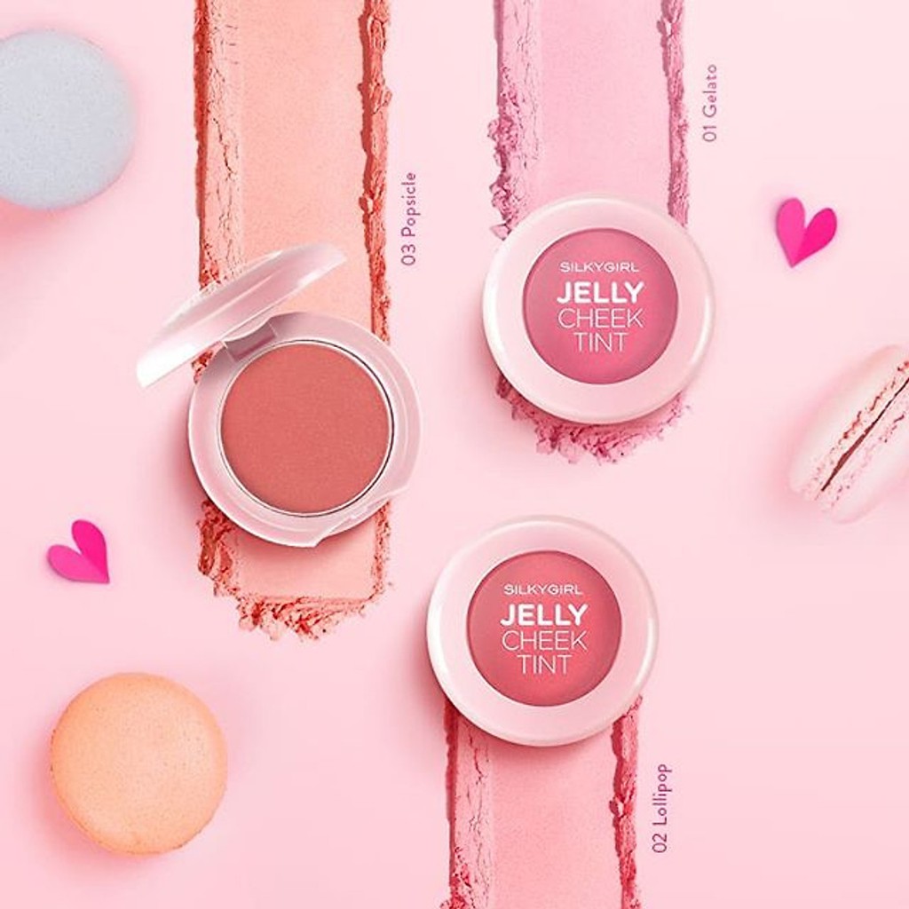 SILKYGIRL MÁ HỒNG DẠNG THẠCH JELLY CHEEK TINT 01 GELATO - HỒNG BABY 3g