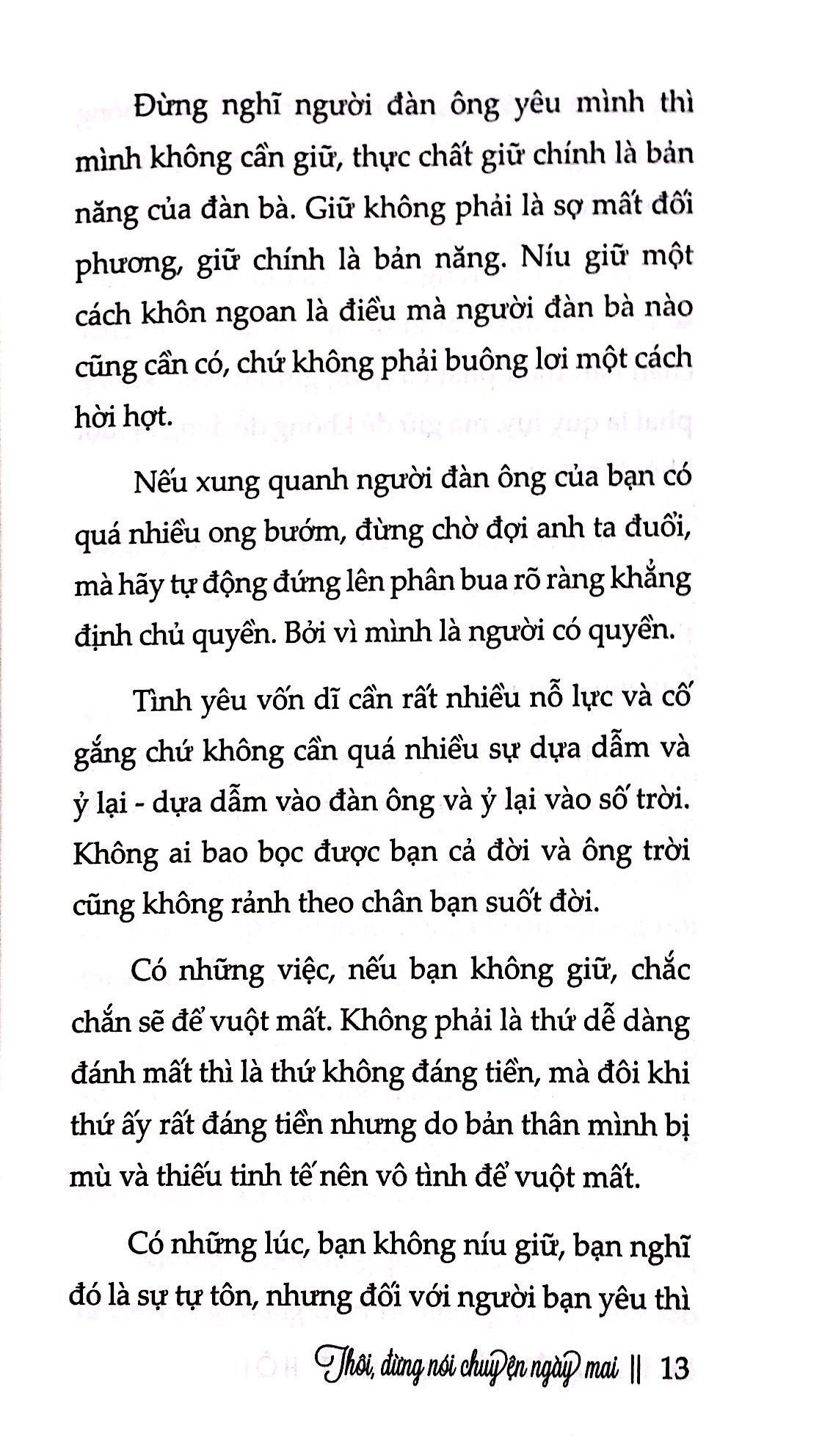 Thôi, Đừng Nói Chuyện Ngày Mai