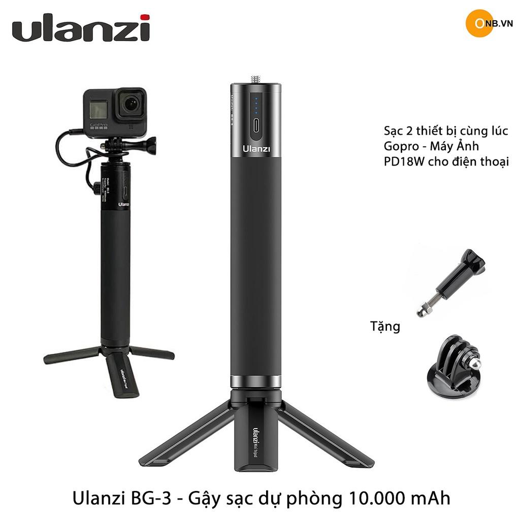 Ulanzi BG-3 10000mAh PowerBank - Gậy sạc USB và Type-C PD 18W - Hàng Chính Hãng