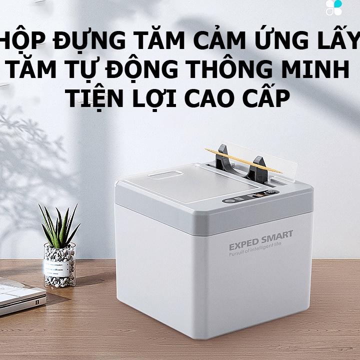 hộp đựng tăm cảm ứng lấy tăm tự động thông minh tiện lợi cao cấp gd00019